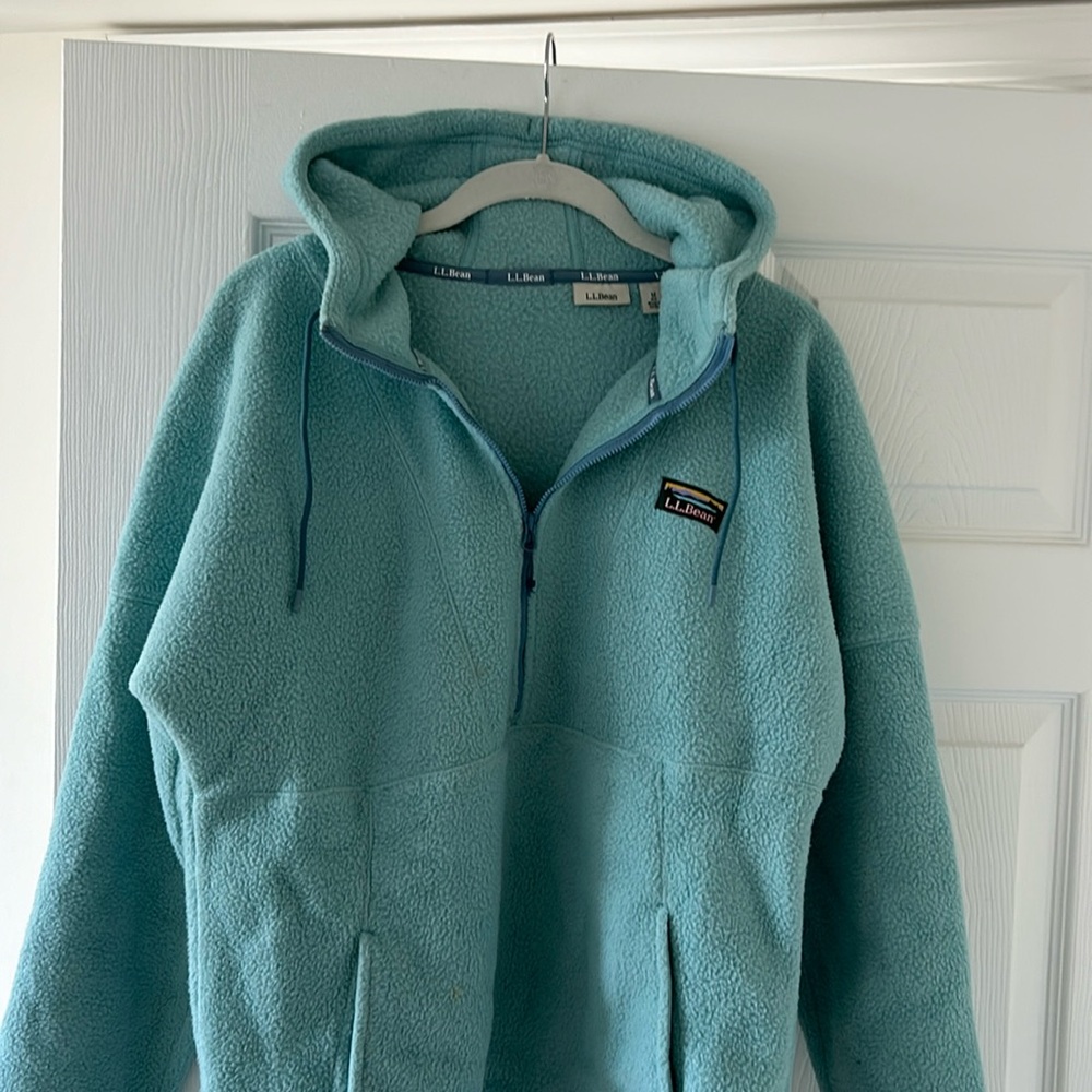 LL BEAN Plush Quarter Zip Hoodie